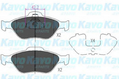 KAVO PARTS kbp4562 -  Комплект тормозных колодок, дисковый тормоз